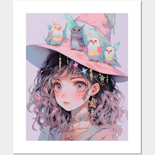 Witch girl Posters and Art